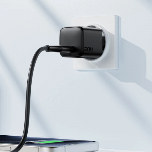 Мережевий зарядний пристрій ACEFAST A117 PD20W mini GaN fast charger set(P16),black Black