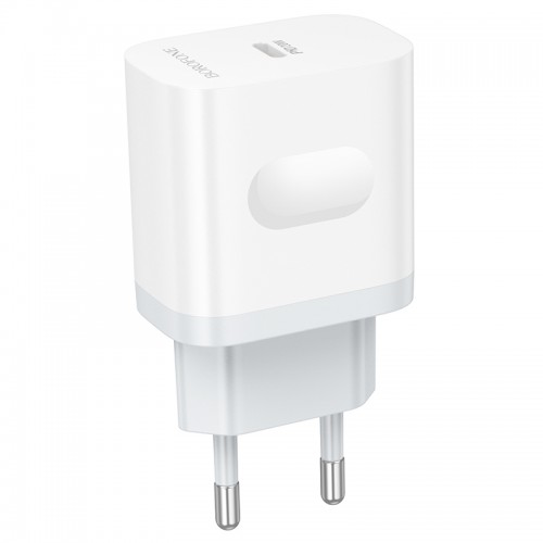 Мережевий зарядний пристрій BOROFONE BA99A Breeze single port PD20W charger White