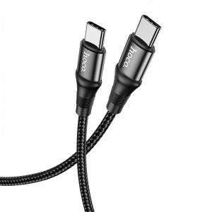 Кабель HOCO X50 Type-C to Type-C Exquisito 100W зарядный кабель для передачи данных (L=2M) Черный