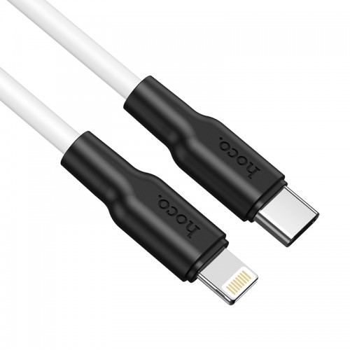 Кабель HOCO X21 Plus Type-C to iP 3A, 20W, 1m, black and white