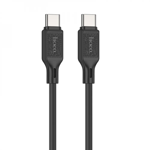 Кабель HOCO X90 Cool 60W силиконовый зарядный кабель для передачи данных Type-C на Type-C черный