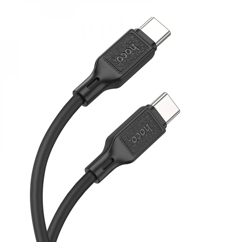Кабель HOCO X90 Cool 60W силиконовый зарядный кабель для передачи данных Type-C на Type-C черный