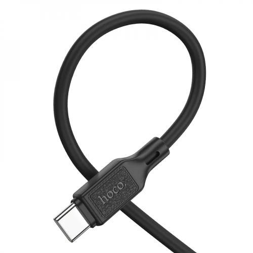 Кабель HOCO X90 Cool 60W силиконовый зарядный кабель для передачи данных Type-C на Type-C черный
