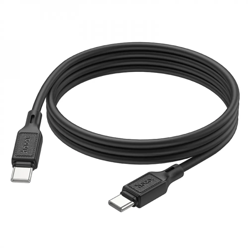 Кабель HOCO X90 Cool 60W силиконовый зарядный кабель для передачи данных Type-C на Type-C черный