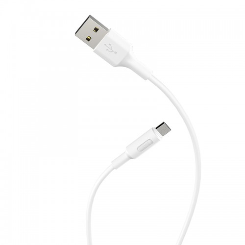 Кабель HOCO X25 USB to Micro 2A, 1м, PVC, PVC разъемы, Белый