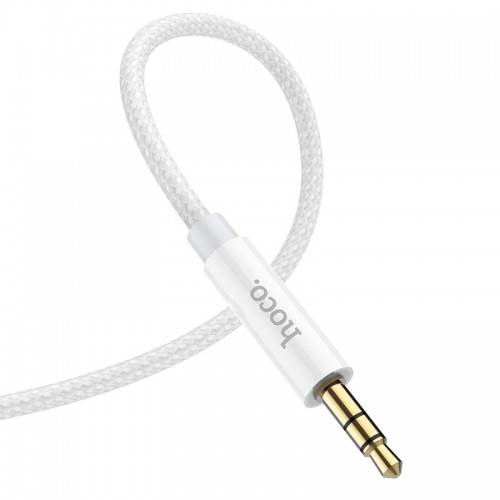 Аудиокабель HOCO UPA19 3.5mm male to 3.5mm male, nylon braid, 1m, Silver