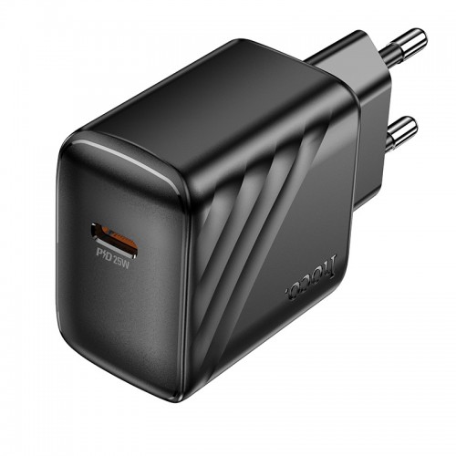 Мережевий зарядний пристрій HOCO CS24A Puerto single-port PD25W charger (EU) Black