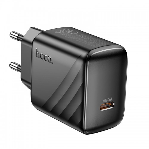 Мережевий зарядний пристрій HOCO CS24A Puerto single-port PD25W charger (EU) Black