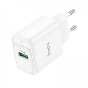 Мережевий зарядний пристрій HOCO C140A Smart single port QC3.0 charger (EU) White