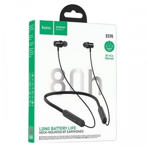 Бездротові спортивні навушники HOCO ES70 Armour neck-mounted BT earphones Black