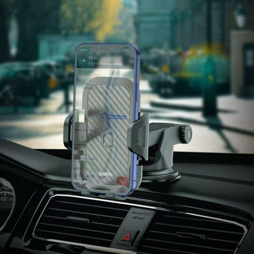 Автотримач для телефона HOCO CA76 Touareg one-touch center console car holder Black