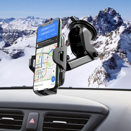 Автотримач для телефона HOCO CA76 Touareg one-touch center console car holder Black