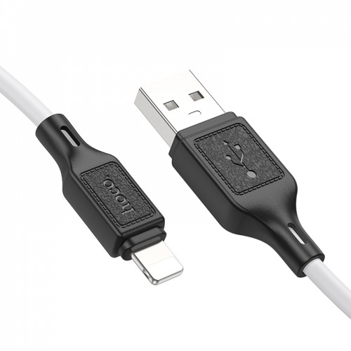Кабель HOCO X90 Cool silicone charging data cable for iP White