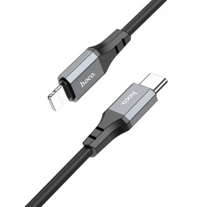 Кабель Hoco X86 iP Spear PD silicone charging data cable Black
