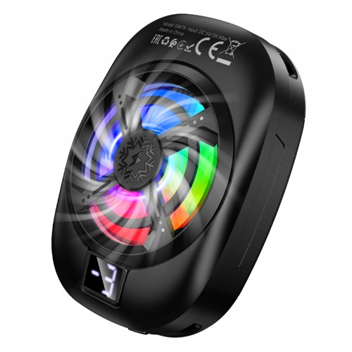 Кулер для мобільного телефона HOCO GM76 Blue diamond mobile phone cooler Black