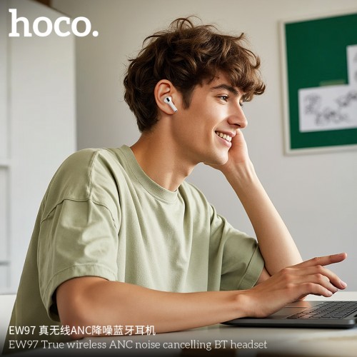 Бездротові навушники HOCO EW97 True wireless ANC noise reduction BT headset White