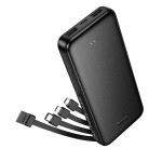 Повербанк Hoco J163 10000 mAh з 4 кабелями Black