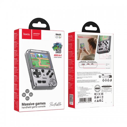 Портативна ігрова консоль HOCO GA40 Brilliant vertical screen handheld game console Gray
