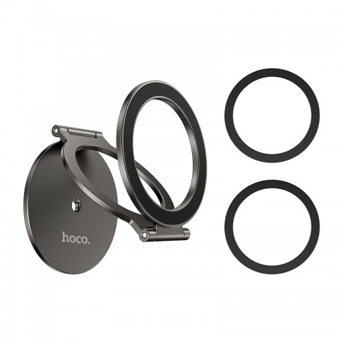 Автотримач для телефона HOCO H102 Whale magnetic ring holder(multi-scene) Metal Grey