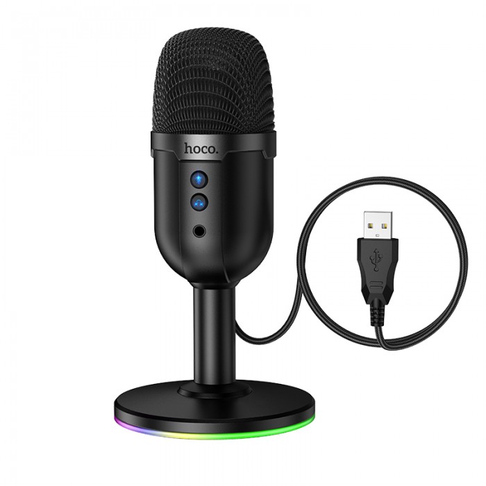 Мікрофон настільний HOCO L25 Bright (USB-A) Black купити за