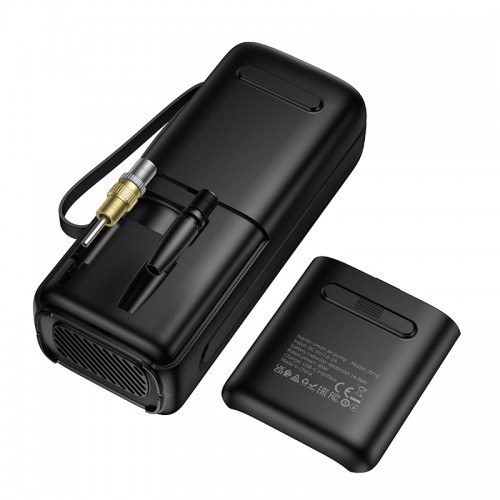 Автомобільний насос HOCO ZP18 Enlighten portable smart air pump Black