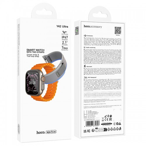 Смарт-годинник HOCO Y42 Ultra Smart watch(call version) titanium gold