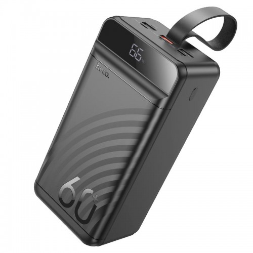 Внешний аккумулятор HOCO J123C Element 22.5W+PD20W полностью совместимый пауэрбанк с цифровым дисплеем (60000mAh) Черный