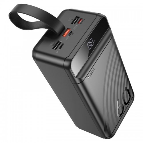 Внешний аккумулятор HOCO J123C Element 22.5W+PD20W полностью совместимый пауэрбанк с цифровым дисплеем (60000mAh) Черный