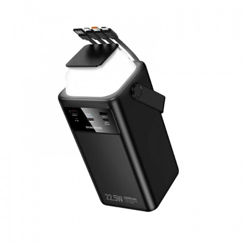 Внешний аккумулятор BOROFONE BJ65B High 22.5W+PD20W+четыре-кабеля power bank(80000mAh) Черный