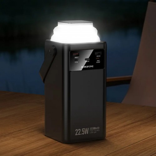 Внешний аккумулятор BOROFONE BJ65B High 22.5W+PD20W+четыре-кабеля power bank(80000mAh) Черный