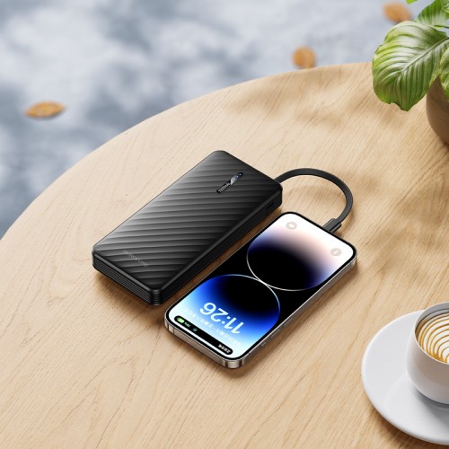 Внешний аккумулятор BOROFONE BJ84 Smooth power bank с четырьмя кабелями (10000mAh) Черный