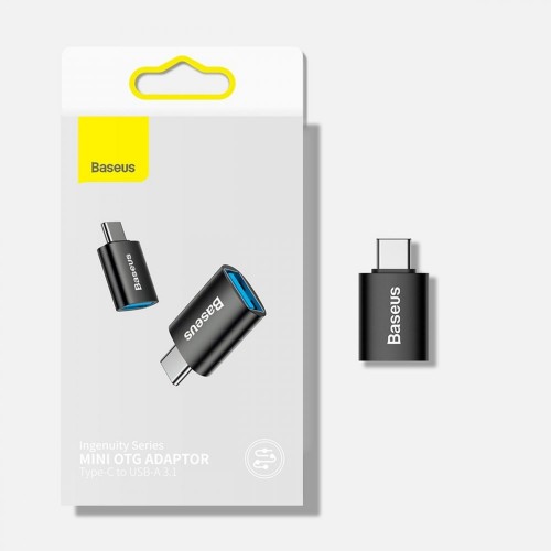 Адаптер Baseus Ingenuity Series Mini OTG Adaptor Type-C to USB-A 3.1 Чёрный