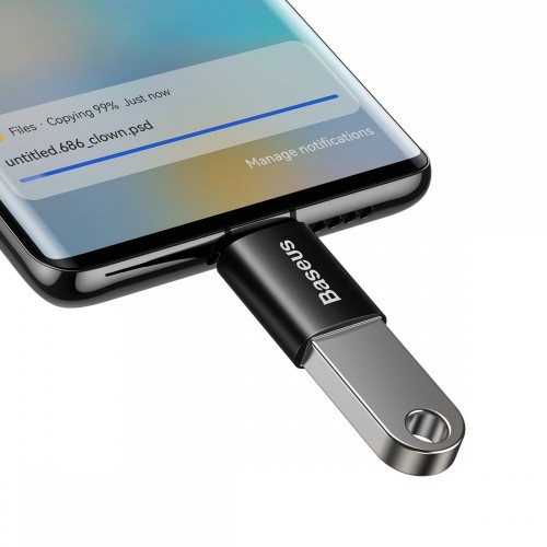 Адаптер Baseus Ingenuity Series Mini OTG Adaptor Type-C to USB-A 3.1 Чёрный