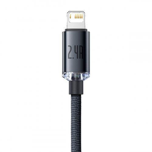 Кабель Baseus Crystal Shine Series Fast Charging Data Cable USB to iP 2.4A 2m Black