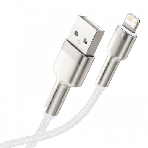 Кабель Baseus Cafule Series Metal Data Cable USB to IP 2.4A 2m White