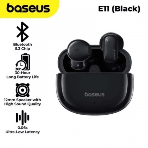 Бездротові навушники Baseus Bowie E11 True Wireless Earphones Cluster Black
