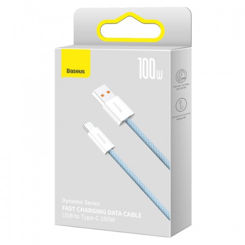 Кабель Baseus Dynamic Series Быстрая зарядка и передача данных USB на Type-C 100W 1м Синий