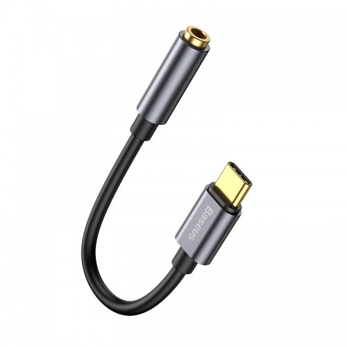 Кабель-переходник Baseus Type-C Male to 3.5mm Female Adapter L54 Темно-серый