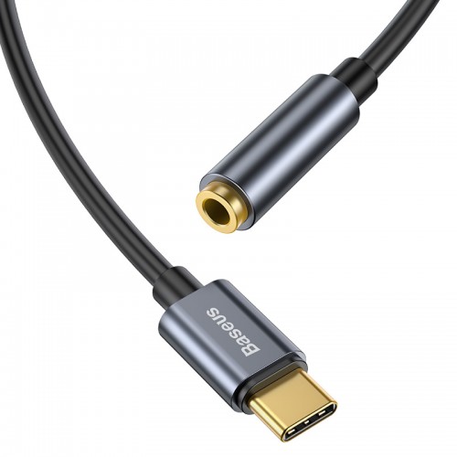 Кабель-переходник Baseus Type-C Male to 3.5mm Female Adapter L54 Темно-серый