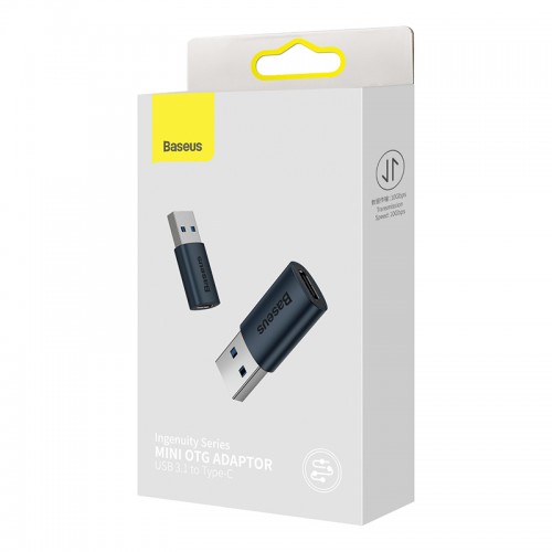 Адаптер Baseus Ingenuity Series Mini OTG Adaptor USB 3.1 to Type-C Blue