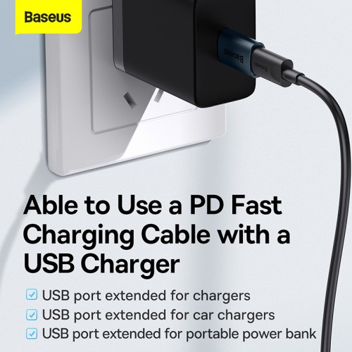Адаптер Baseus Ingenuity Series Mini OTG Adaptor USB 3.1 to Type-C Blue