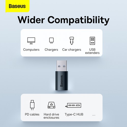 Адаптер Baseus Ingenuity Series Mini OTG Adaptor USB 3.1 to Type-C Blue
