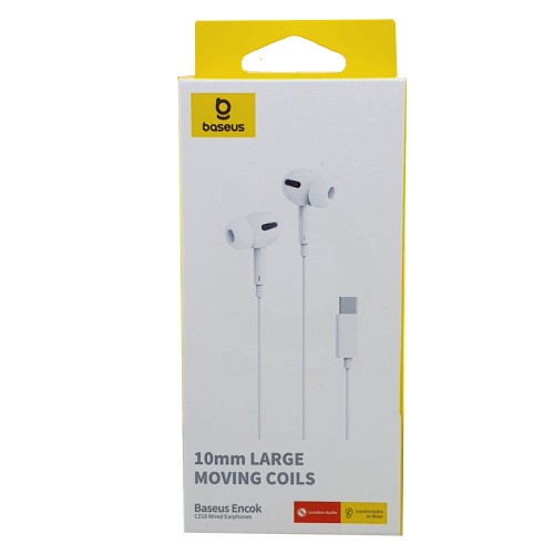 Навушники Baseus Encok CZ18 Wired Earphones Moon White