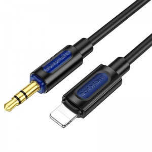 Аудиокабель BOROFONE BL20 True sound силиконовый цифровой аудиокабель iP Черный