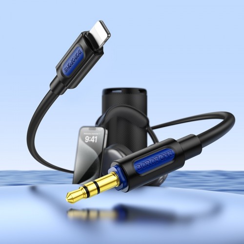 Аудиокабель BOROFONE BL20 True sound силиконовый цифровой аудиокабель iP Черный