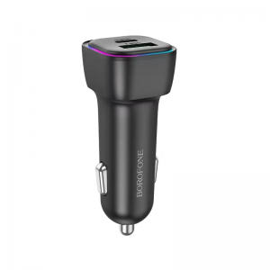Автомобільний зарядний пристрій BOROFONE BZ28A Trophie PD30W+QC3.0 car charger Black