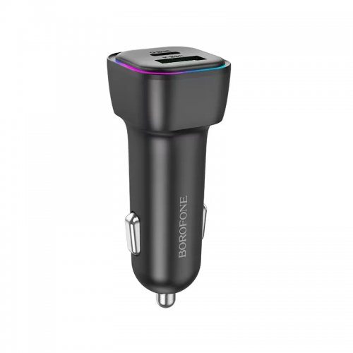 Автомобільний зарядний пристрій BOROFONE BZ28A Trophie PD30W+QC3.0 car charger Black