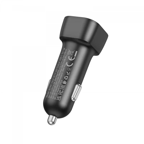 Автомобільний зарядний пристрій BOROFONE BZ28A Trophie PD30W+QC3.0 car charger Black