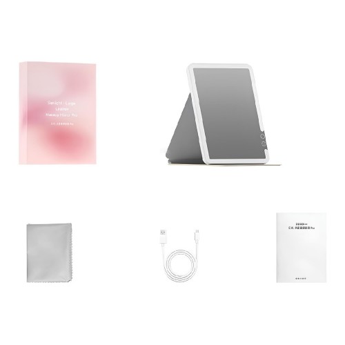 Зеркало для макияжа Xiaomi DOCO 11 " Daylight Portable Flat Mirror Pro Pink