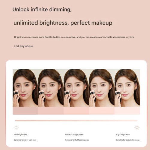 Зеркало для макияжа Xiaomi DOCO 11 " Daylight Portable Flat Mirror Pro Pink